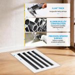 SOKNOCKK modern AC vent cover 16x8 white installed view