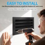 SOKNOCKK modern AC vent cover 16x8 black side view