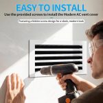 SOKNOCKK modern AC vent cover 16x10 white side view
