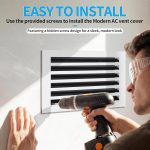 SOKNOCKK modern AC vent cover 16x12 white side view