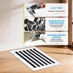 SOKNOCKK modern AC vent cover 16x12 white installed view