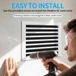 SOKNOCKK modern AC vent cover 16x16 white side view