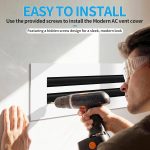 SOKNOCKK modern AC vent cover 18x4 white side view