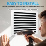 SOKNOCKK modern AC vent cover 18x18 white side view