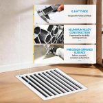 SOKNOCKK modern AC vent cover 18x18 white installed view