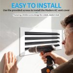 SOKNOCKK modern AC vent cover 20x8 white side view