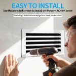 SOKNOCKK modern AC vent cover 20x10 white side view