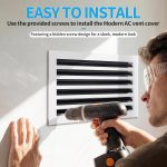SOKNOCKK modern AC vent cover 20x12 white side view