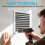 SOKNOCKK modern AC vent cover 20x20 white side view