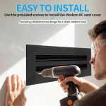SOKNOCKK modern AC vent cover 24x4 black side view