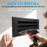 SOKNOCKK modern AC vent cover 24x6 black side view
