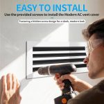 SOKNOCKK modern AC vent cover 24x8 white side view