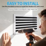 SOKNOCKK modern AC vent cover 24x12 white side view