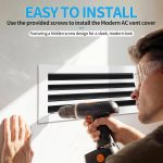 SOKNOCKK modern AC vent cover 26x8 white side view