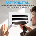 SOKNOCKK modern AC vent cover 28x6 white side view