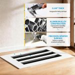 SOKNOCKK modern AC vent cover 28x6 white installed view