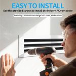 SOKNOCKK modern AC vent cover 30x6 white side view