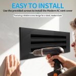 SOKNOCKK modern AC vent cover 30x6 black side view