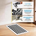 SOKNOCKK modern AC vent cover 30x14 white installed view