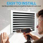SOKNOCKK modern AC vent cover 30x18 white side view