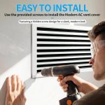 SOKNOCKK modern AC vent cover 30x20 white side view