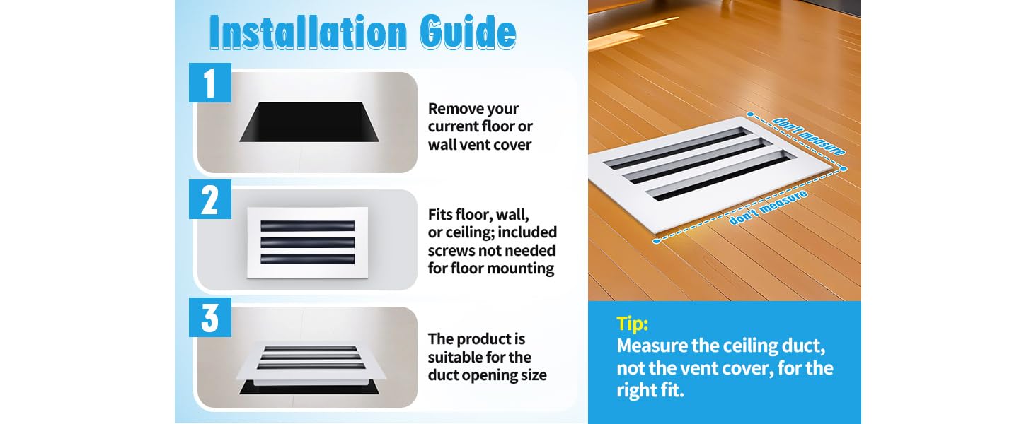 How to measure a 12x6 vent opening